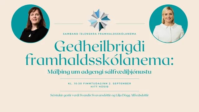 Málþing og skýrsla um geðheilbrigði nemenda